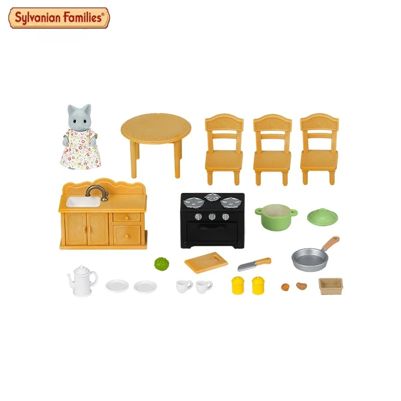 Authentic Sylvanian Families Anime Character Simulation Playhouse Toy Room Decoration Toy Christmas Gift 6