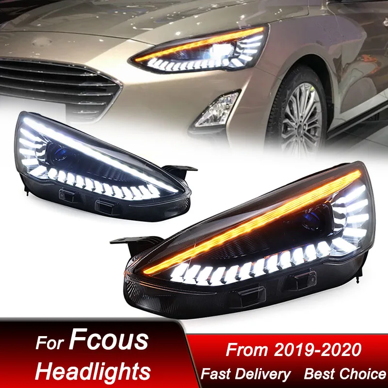 

Car Headlights For Ford Focus 2019-2020 new style full LED Auto Headlamp Assembly Projector Lens Accessories Kit