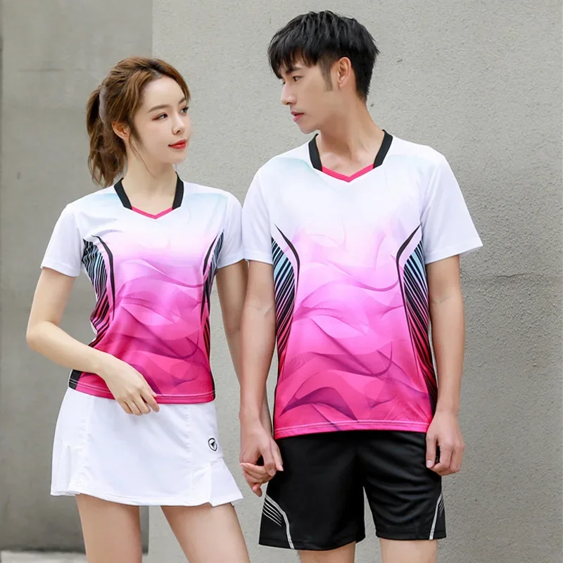 Quick Dry Badminton Shirt shorts Women/men Table Tennis T Shirts Team Game Running Training Short Sleeves tennis shirt A157 short sleeve t shirt sports clothes