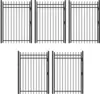 Fencer Wire Pack Of 5 Heavy Duty Pinnacle Fence Gate, 6Ft Height X 4Ft Width Outdoor Fence Gate, Anti-Rust Steel Gate For 1