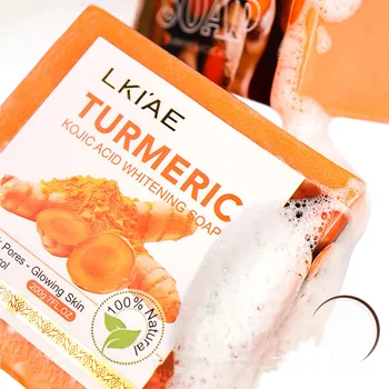 Alternative view of Natural Turmeric Whitening Body Wash, Deeply Clean Skin, Remove Dark Spot, Pimple, Acne, Smooth Skin, For Face & Body Soap Bar
