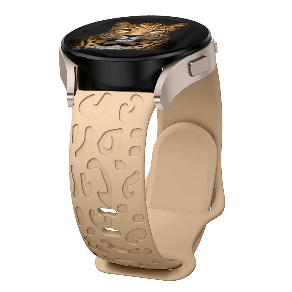 Leopard Print 20mm Smartwatch Band Strap
