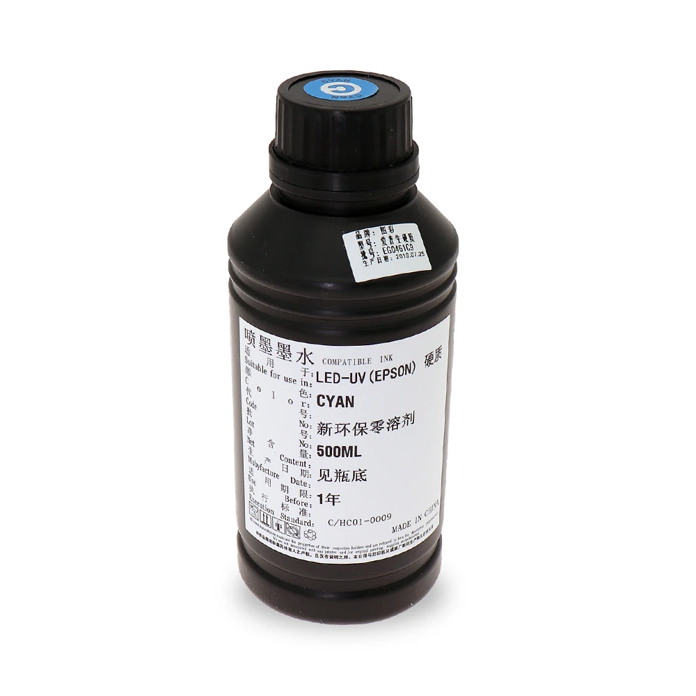 500ML LED UV Ink For DX4 DX5 DX6 DX7 DX10 TX800 XP600 Printhead For Epson 1390 L800 L1800 L805 R1800 R1900 UV Modified Printer