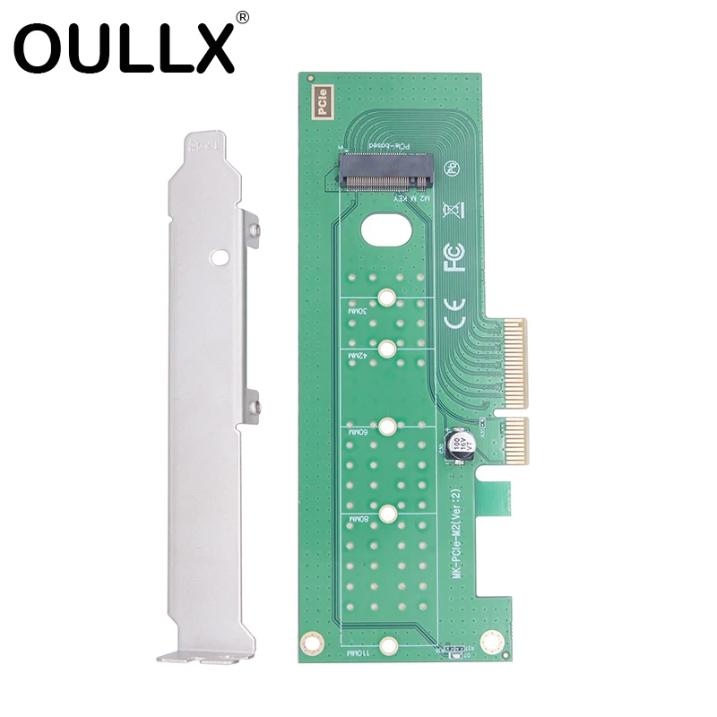 

Плата-адаптер OULLX M.2 NVMe SSD к PCI-E 4X 8X 16X PCIE 3,0, карта-адаптер для настольного компьютера, поддержка расширения задней панели 2230 2242 2260 2280 22110