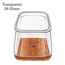 Silicone Chair Leg Floor Protector with Felt Pads - Noise Reducing Table and Sofa Foot Covers (Transparent - 38 - 55mm)