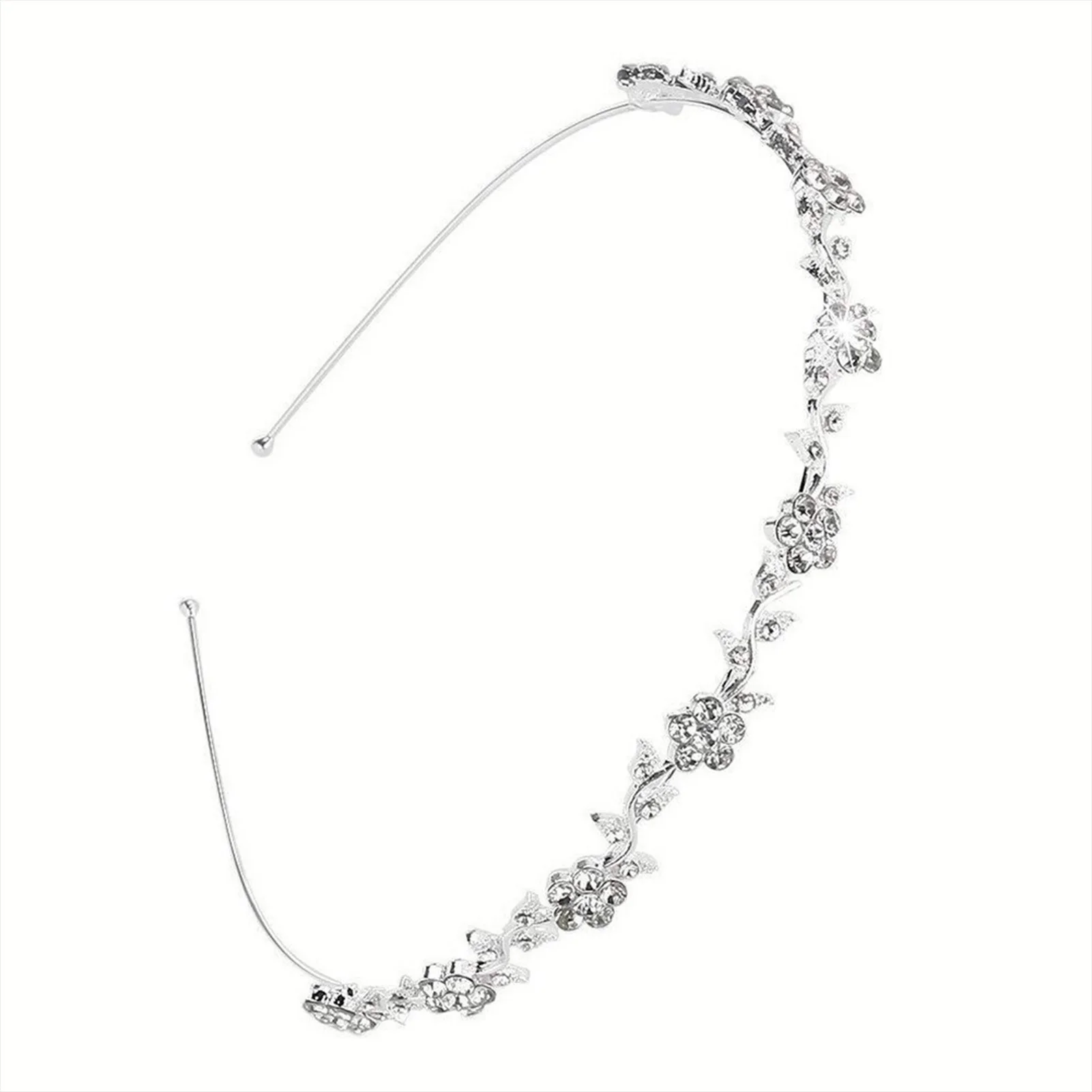 

Rhinestone Flower Silver Fairy Headwear Super Fairy Versatile Rhinestone Headdress for Birthday Gifts New Year's Gifts