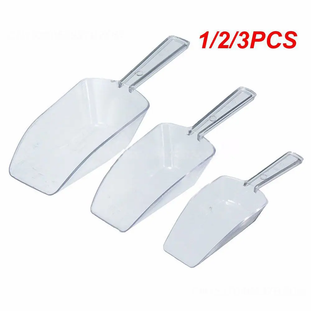 1/2/3Pcs Kitchen Cream Buffet Farina Mini Clear Ice Pale Cibo Candy Scoop Plastica