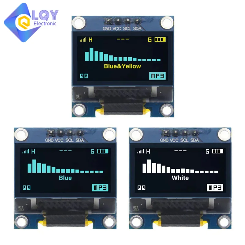 

0.96 Inch OLED SSD1306 White/Blue/Yellow 128X64 IIC I2C Serial Display Module 12864 LCD Screen Board For Arduino