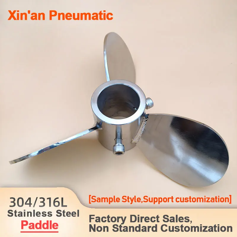 SUS304 Paint Mixer Paint Stirrer Painting Paddle Stirrer Pneumatic Tool Parts 3 Leaf Fan Disc Propeller Dispersion Plate ms h280 pro industrial hot plate heating magnetic stirrer mixer laboratory heating equipments