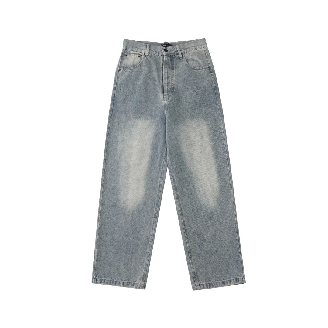 

2023 Summer High-End 1:1 BALE Washed Loose Wide-Leg Denim Pants Vintage Luxury