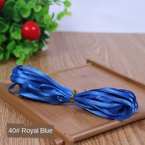 White Silk Satin Ribbon for Gift Wrapping and DIY Crafts - 1/8 (3mm), Ideal for Celebrations and Decorations