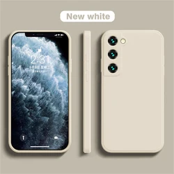 Durable Shockproof Silicone Phone Case with Back Cover for Samsung A72 (White)