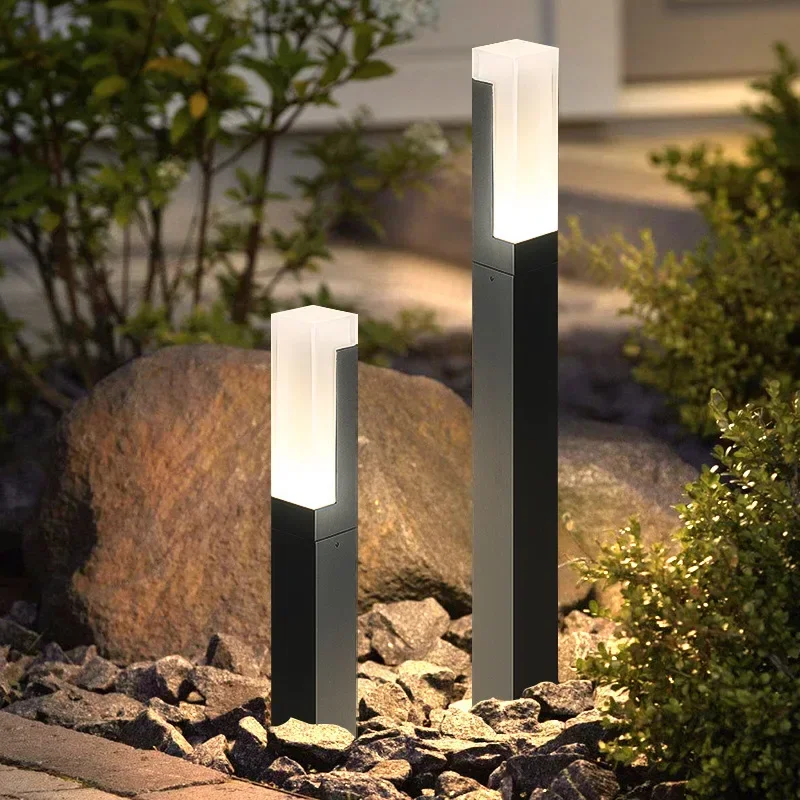 1 or 2pcs Outdoor Waterproof IP65 10W LED Lawn Lamp Aluminum Pillar Garden Path Square Landscape AC85-265V