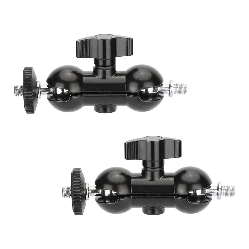 

HDRIG Mini Ball Head With 1/4 Stud Double Ball Joint Head Extension Arm Magic Camera Arm For Dslr Minotor Light Accessories