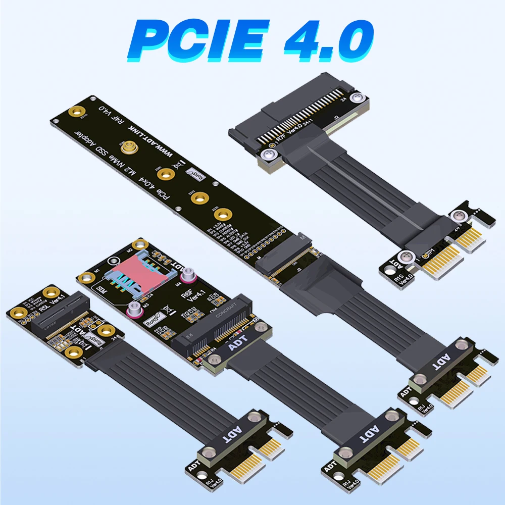 

Плата расширения M.2 NVMe и M.2 WiFi и Mini PCIE и U.2 SSD Райзер для PCI E 4,0 3,0 1x Райзер адаптер A.E KeyM NGFF mPCIe M2 U2 материнская плата удлинитель для ПК