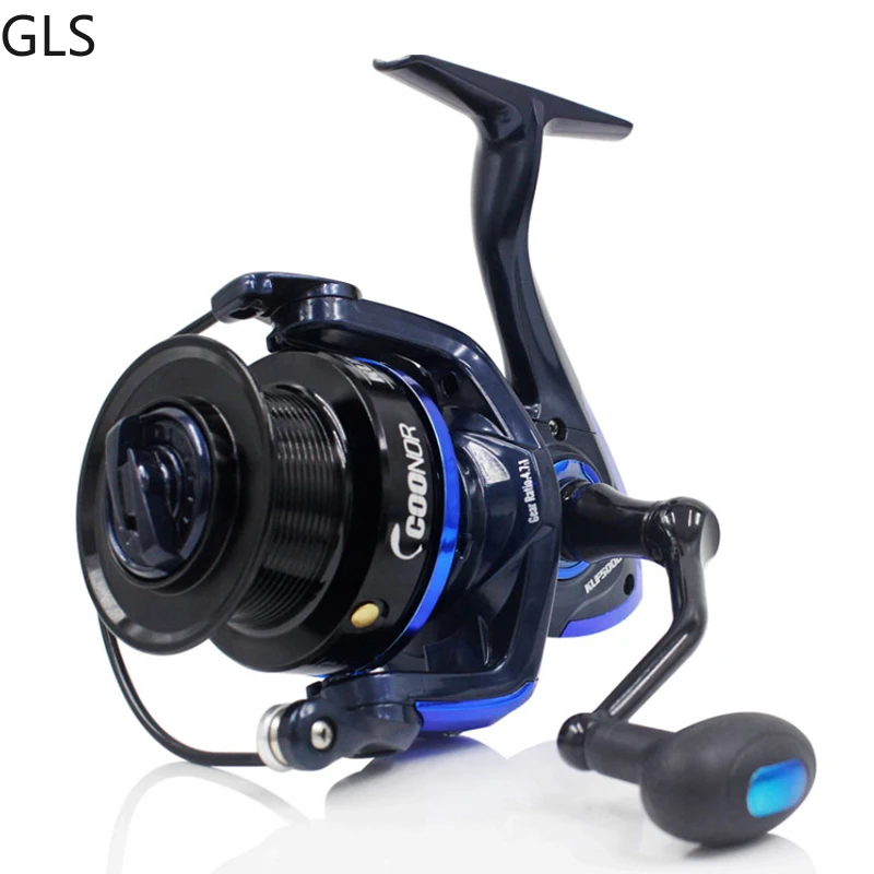 GLS New Blue-Black 4.7:1 Spinning Fishing Reel Perch/Pike 5000 Series EVA  Grip Lightweight Fishing Wheel Pesca - AliExpress