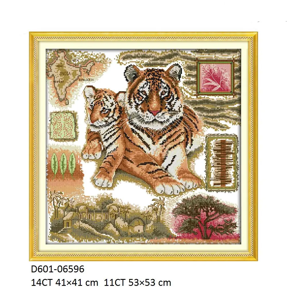 Domesticated Animal Cross Stitch, Horse, Tiger, Elephant, Giraffes, Herding Dog, D365, D536, D601, D602, D603, D720, D816