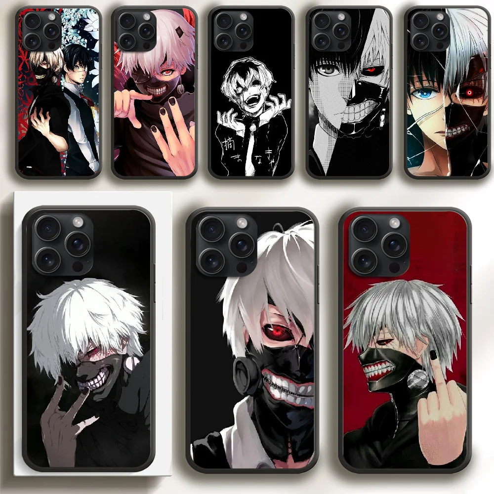 

Tokyo Ghoul Anime Phone Case Cover For iPhone 7 8 11 12 13 15 Pro Max Plus SE X XR XS TPU Soft Black