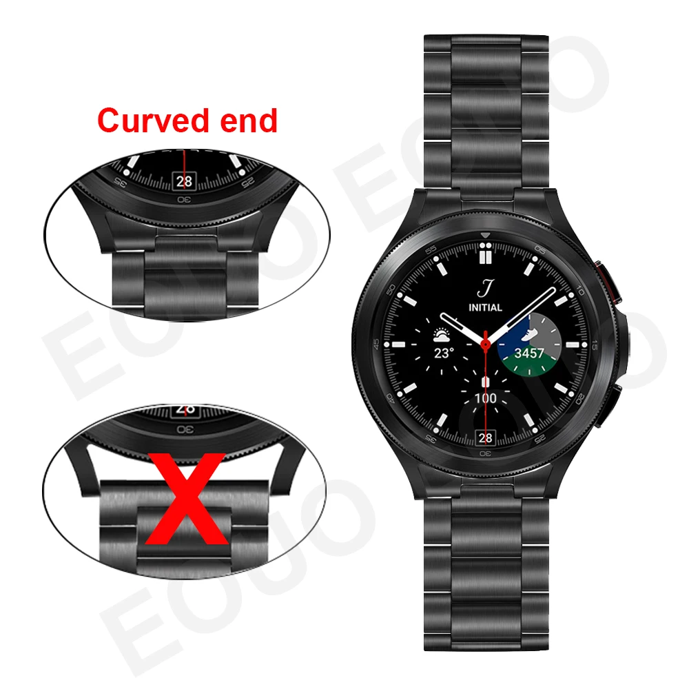 

Металлический браслет из нержавеющей стали для Samsung galaxy watch 4 44 мм/40 мм, Классический ремешок для наручных часов 46 мм 42 мм, сменный аксессуар