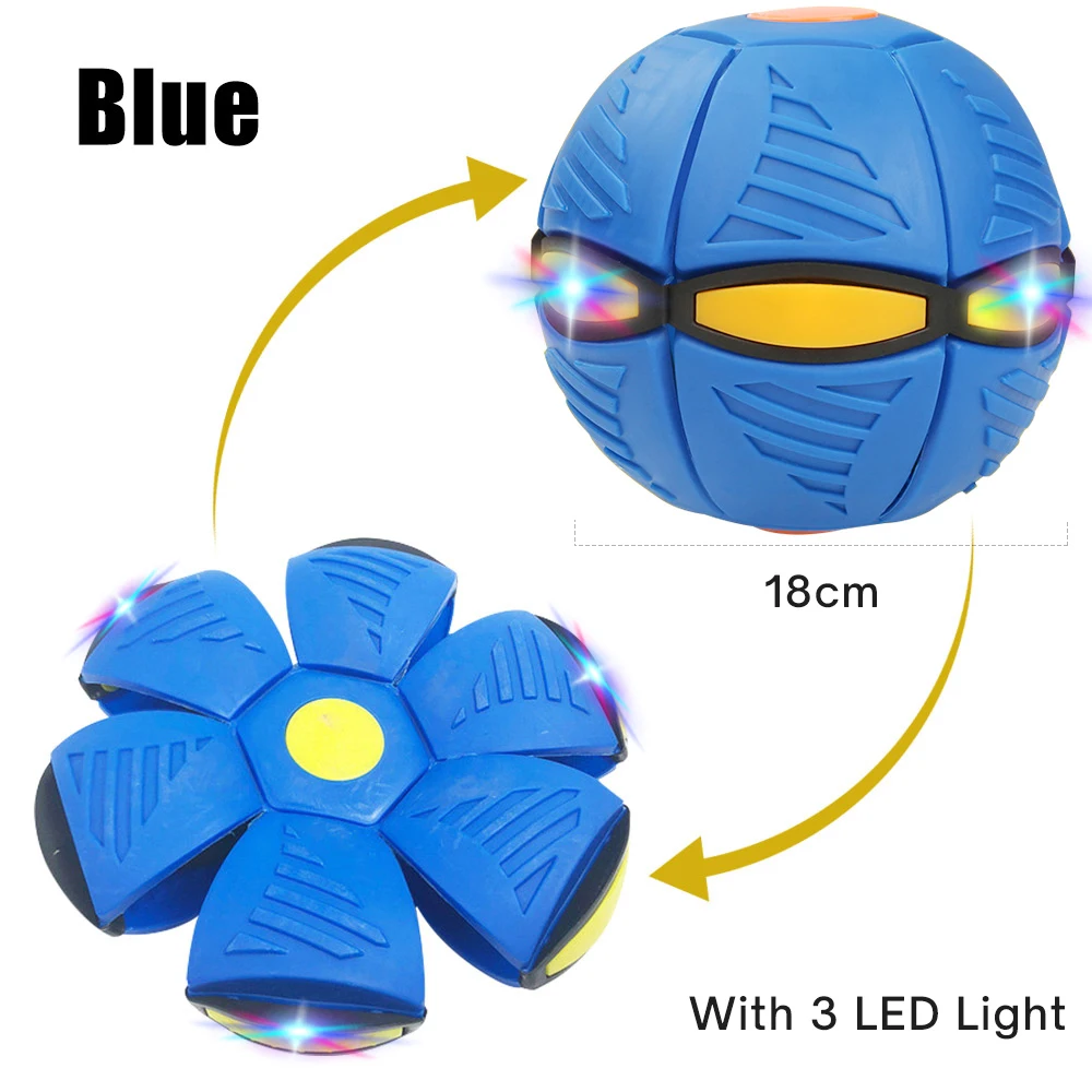 Details about   Magic LED Light Flying UFO Flat Throw Disc Ball Relieve Stress Toy For Children 
