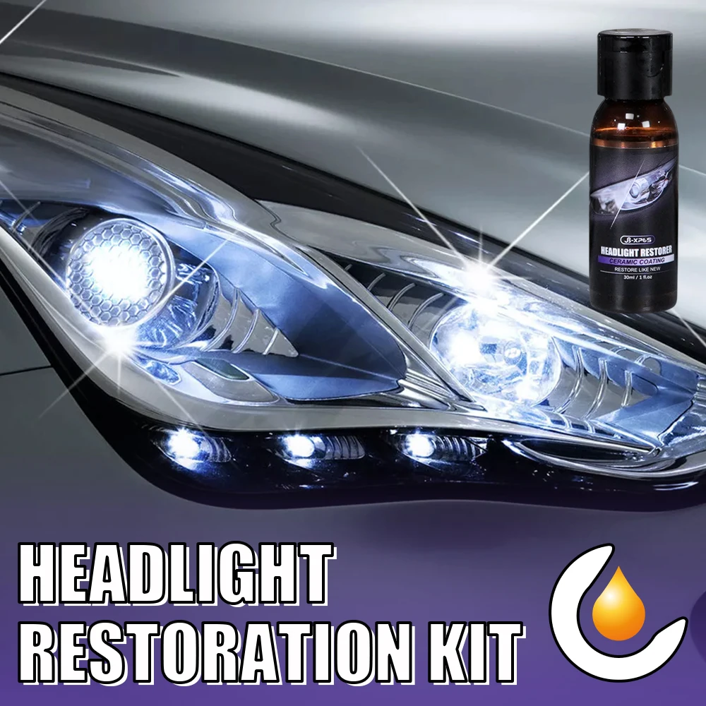 Car Headlight Restoration Refurbishing Agent Headlight Care Polish Agent  Headlight Restore Coating Light Removing Oxidation Prevent Scratches  JB-XPCS8