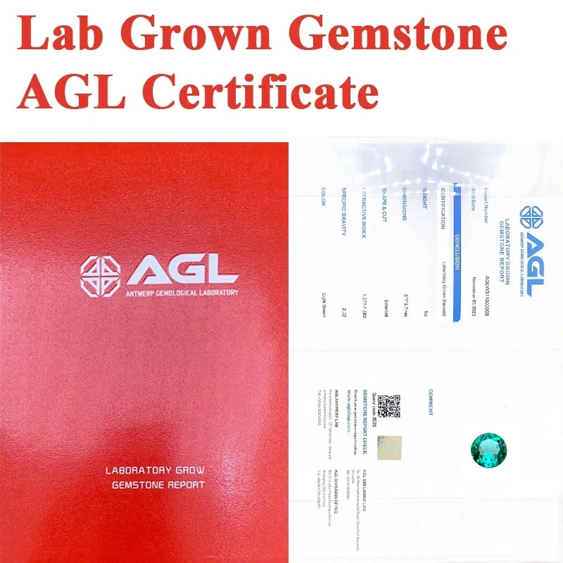 Lab Grown Emerald Gemstone for Jewelry Selectable Certificate