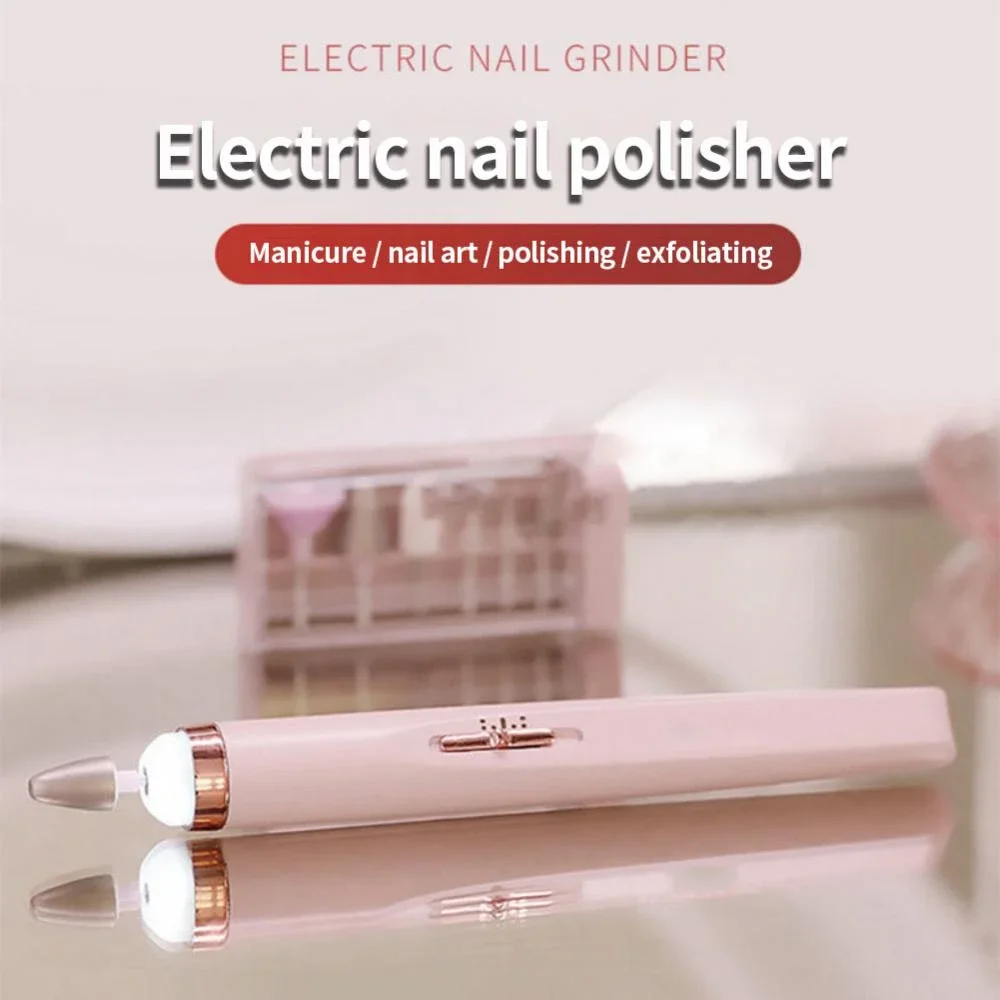 5PCS Ceramic Electric Nail Polisher Portable Nail Remover 3-speed Strong Motor High-speed Silent Not Shock Hand Manicure Tools