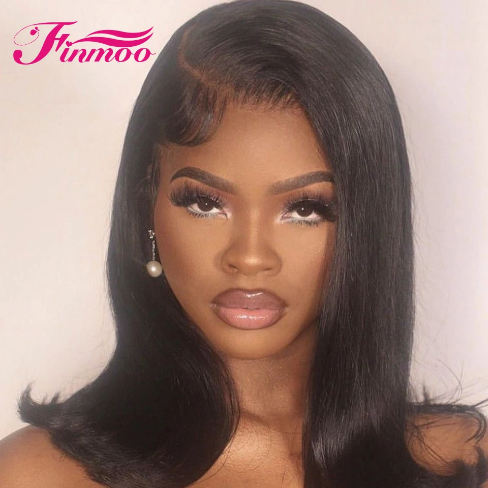 13x4 Straight Wavy Frontal Lace Wigs For Women Pre Plucked Human Hair Wig Remy 360 Lace Wig 150% Density Daily Use