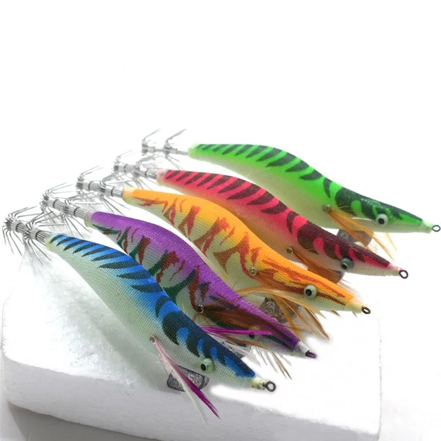 Luminous Wooden Shrimp Bait 5