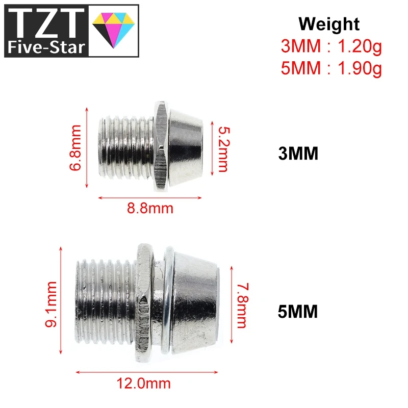 TZT 10/30 Stücke Kupfer Metall 3 MM 5 MM Licht Emittierende LED Halterung Panel Display Großhandel