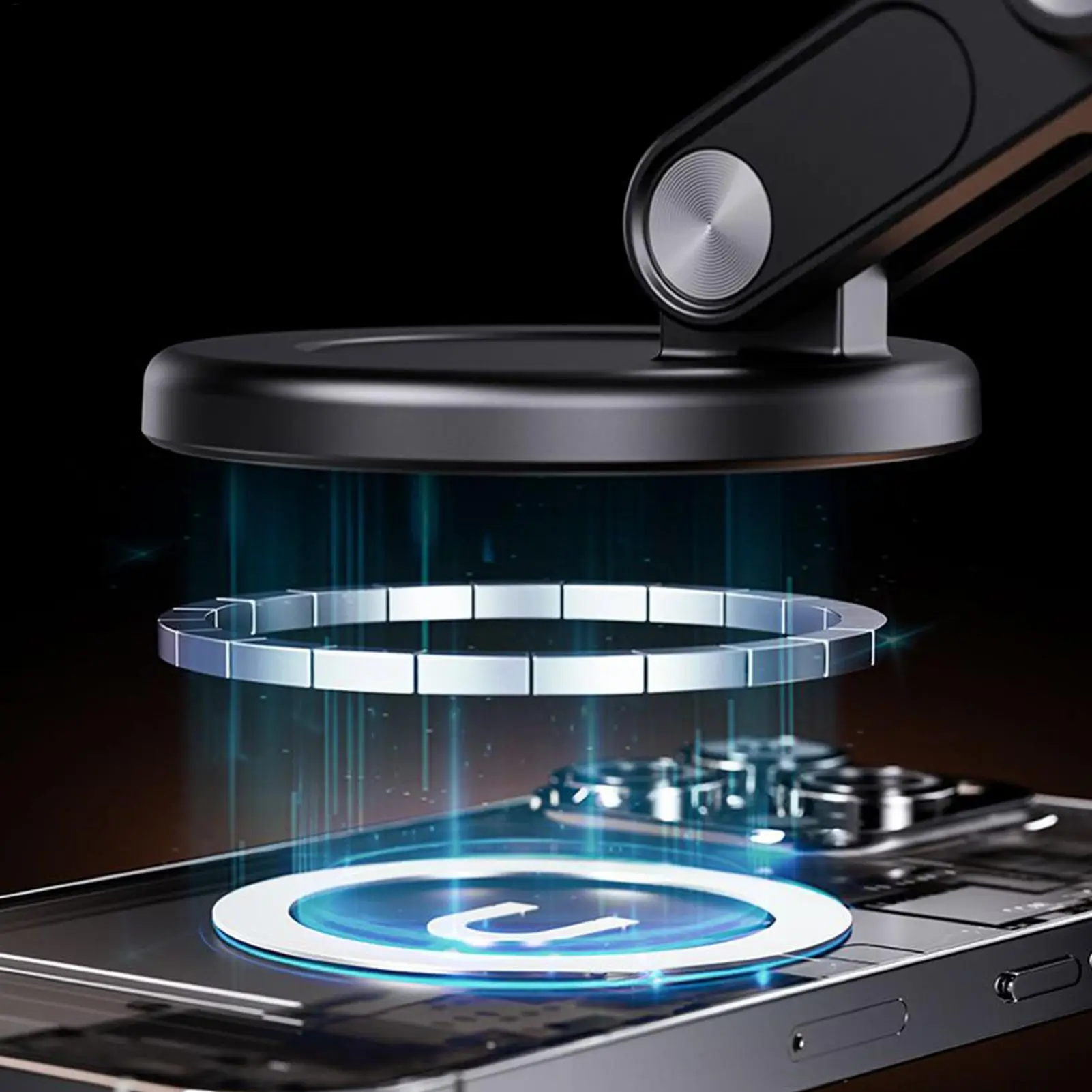 Magnetic Car Phone Holder 360 Degree Rotatable Smartphone Cradle Folding Suction Cup Phone Mount For Driving Road Trip Truck RV