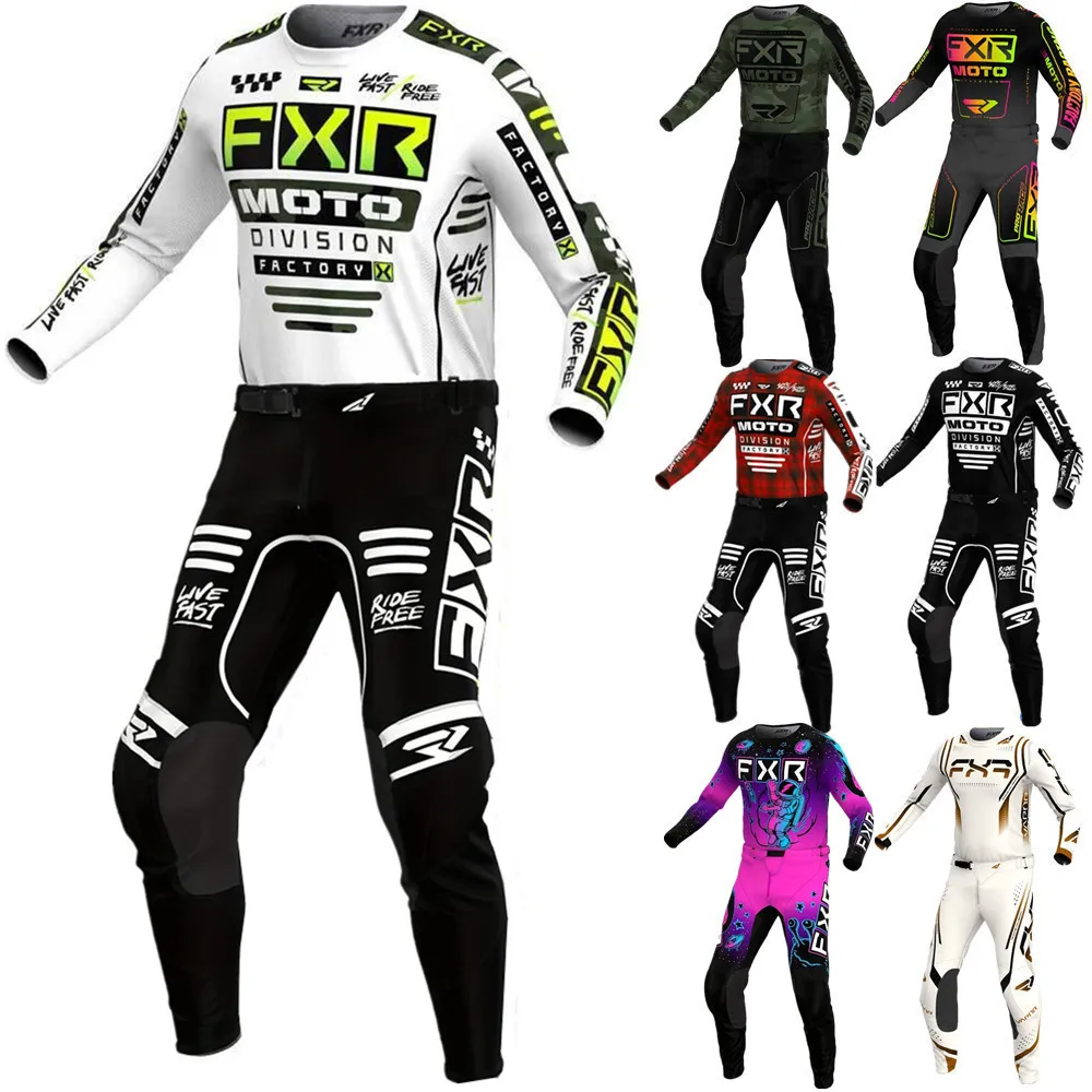 FXR 오토바이 의류 세트, 더트 바이크 의류, 오프로드 모토크로스 기어 세트, 통기성 MX 콤보, 2024