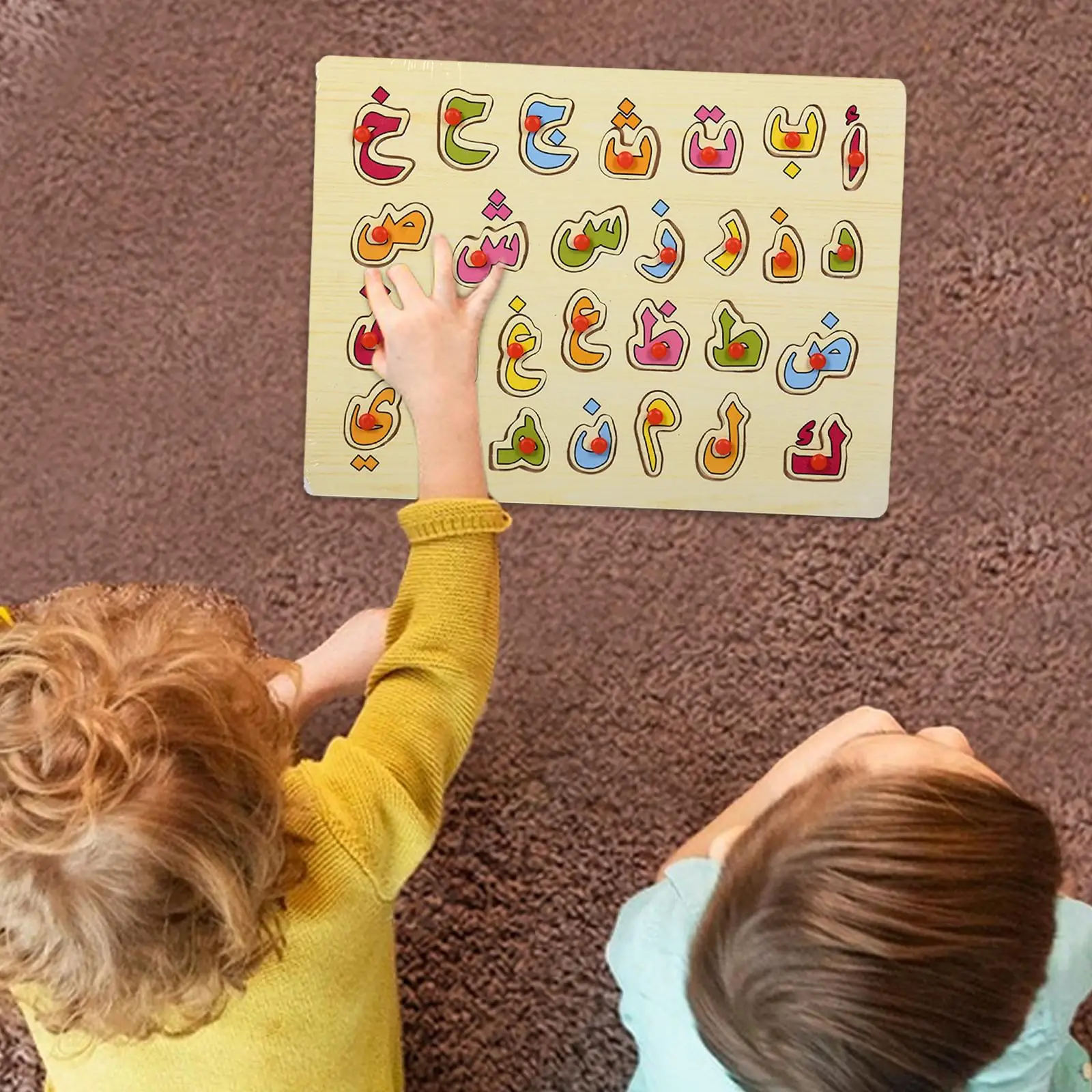 Wooden Arabic Alphabet Puzzle Montessori Toys for Kindergarten Kids Birthday