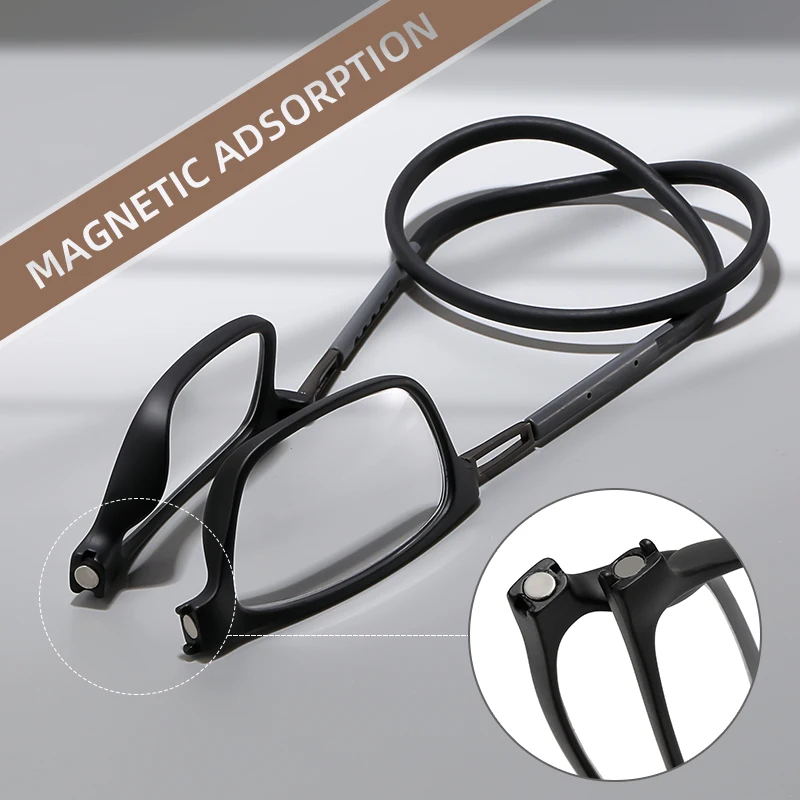 Neck-Hugging High-Definition Reading Glasses - Portable and Comfortable for Daily Use