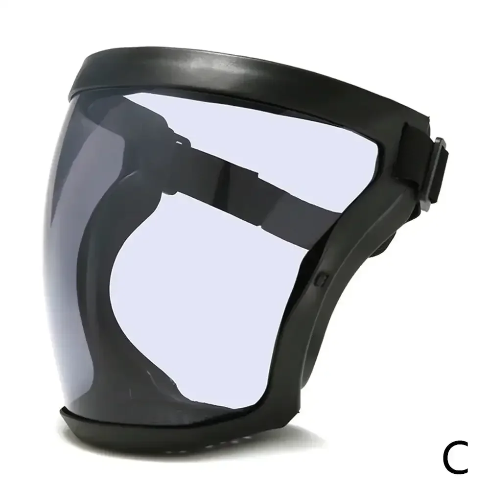 Enhanced Reusable Transparent Full Face Shield Mask for Protection Against Dust and Fog