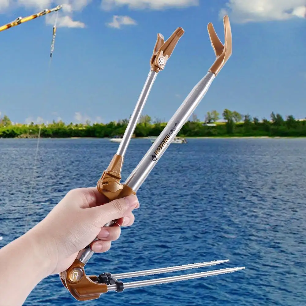 

Tools High-strength Telescopic Double Groove Anti-rotation Fishing Rods Holder Fishing Bracket Hand Rod Fishing Pole Holder