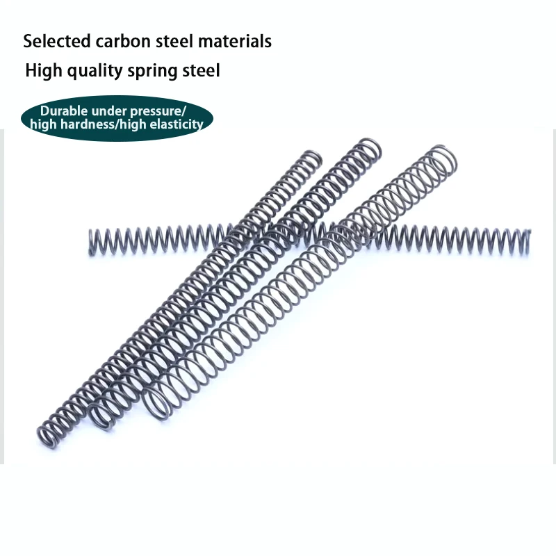 65Mn Wire Diameter 0.6/0.7/0.8mm Spring Steel Compression Spring Extended Extra Long Pressure Springs OD:3-18mm Length:150-300mm