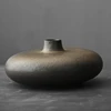 Ceramic Vase Flat Mouth Flower Vase Flower Pot Floral Arrangement Accessories Potted Home Decoration Accessories Terrarium 5