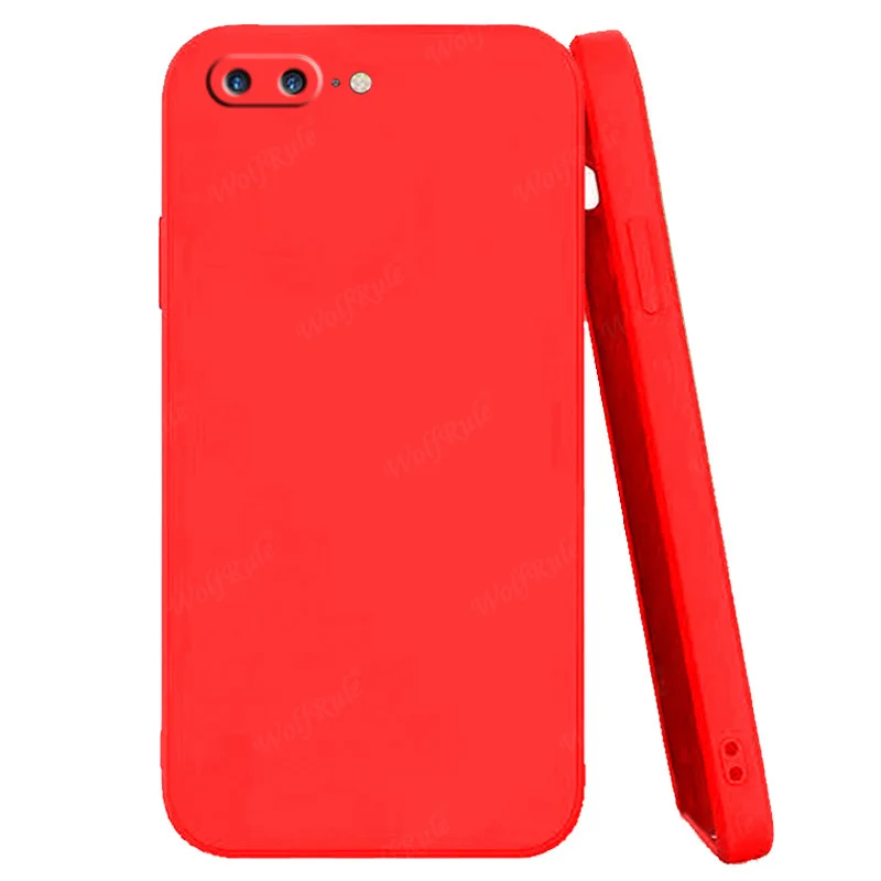 Para iPhone 8 Plus / 7 Plus Carcasa de TPU en color caramelo (rojo)