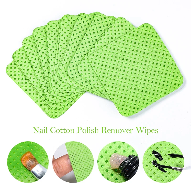 Nail Polish Remover Wipes Cotton Lint-Free Gel Clean Manicure
