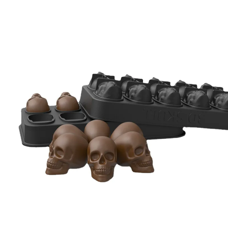 10-piece Skull Silicone Ice Cube Mould ice mold