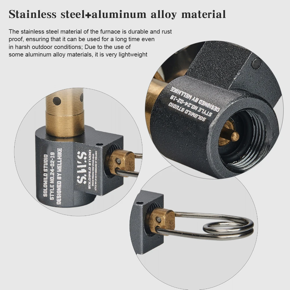 Folding Camping Stove Mini Camping Stove 2000W Camping Stove Stand Burner Portable Survival Furnace for Outdoor Cooking