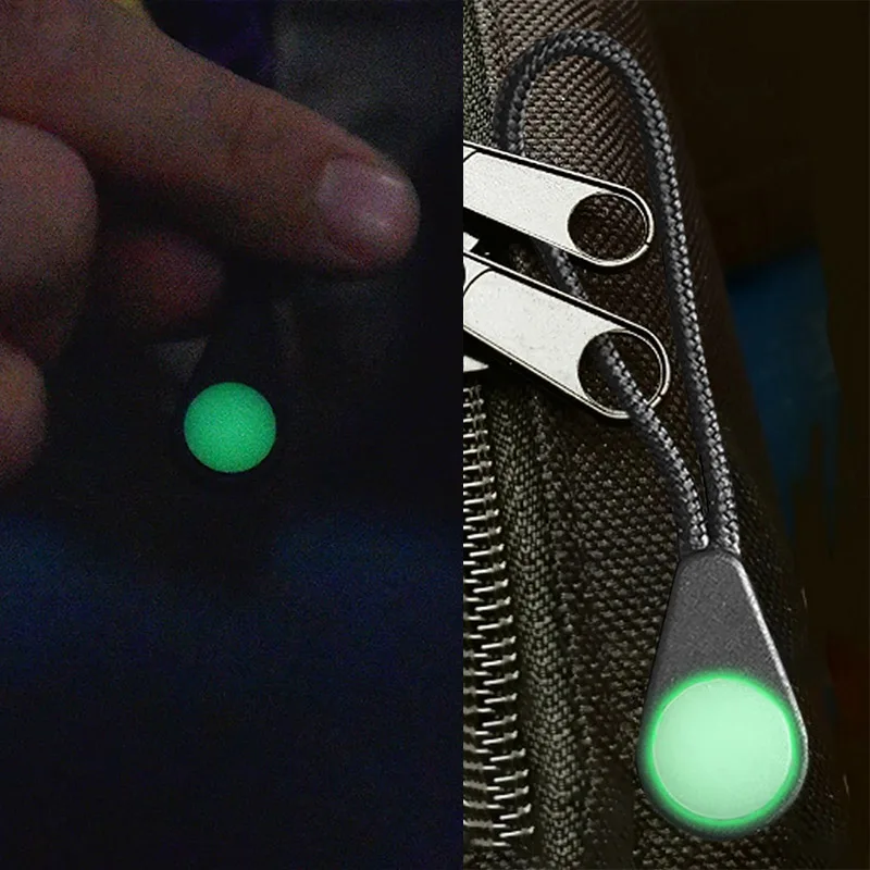 Luminous Zipper Puller Cord Kit 5/10PC for Coats Jacket Tent Luggage Zippers