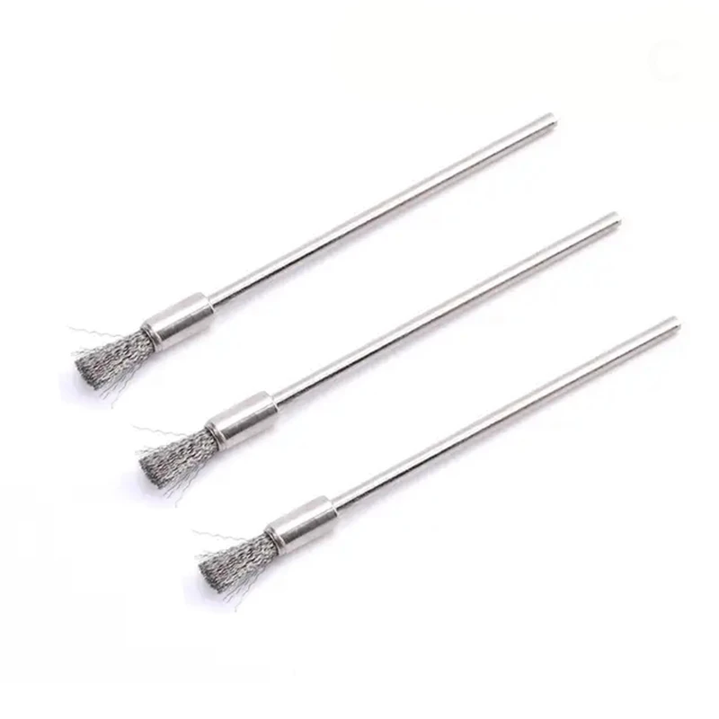 

OHJK 3pcs Stainless Steel long Cleaning Brush with Micro 3.0mm Coil Jig Tool for vape tank Heating Wire Coil to clear