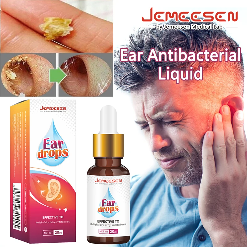 

Jemeesen Ear Drops Effective To Relief Of Dry,Itchy,Irriated Ears Ear Deafness Swelling Otitis Care Ringing Antibacterial Liquid