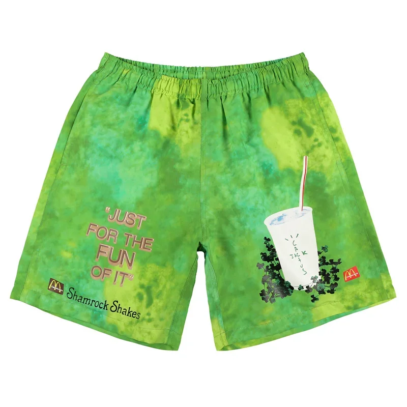 

Спортивные шорты Astroworld, повседневные шорты с кулиской, карманами, тревисом Скоттом, КАКТУСОМ, Джеком, травой, зеленым и холодным цветом