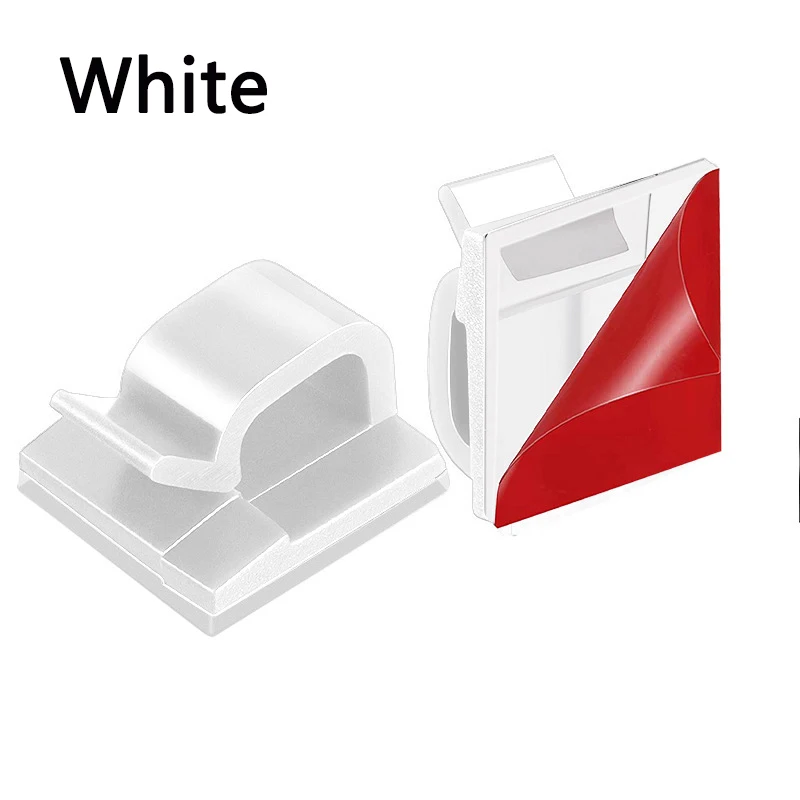 10/20/50 יחידות קליפסים עצמיים לניהול חוטים מחזיק כבלים מארגן קלמפ שולחן מסדר כבלים בבית משרד קליפסים