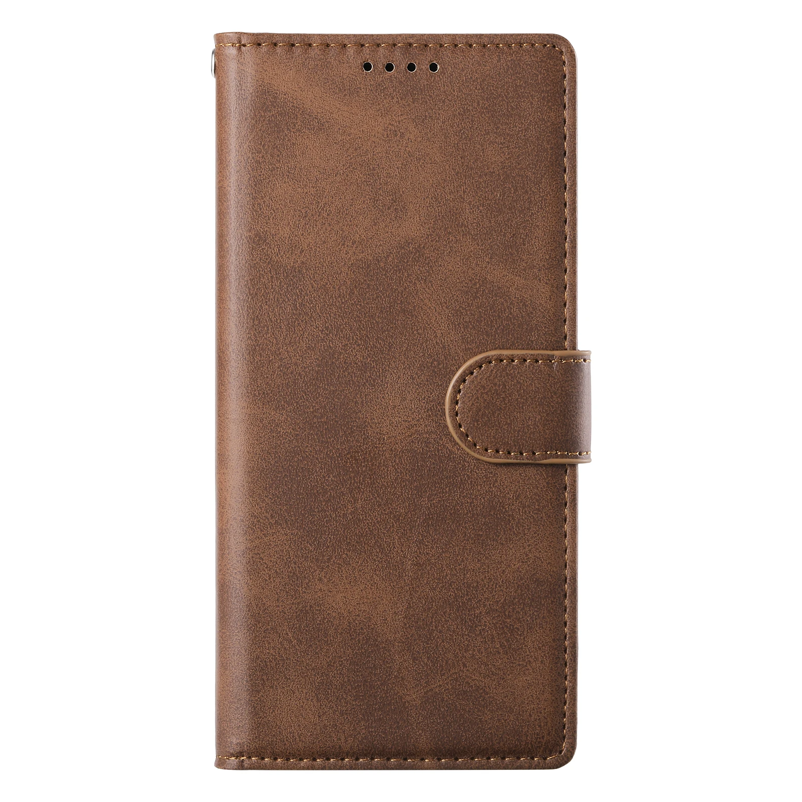 Elegant Solid Color Leather Flip Phone Case Cover