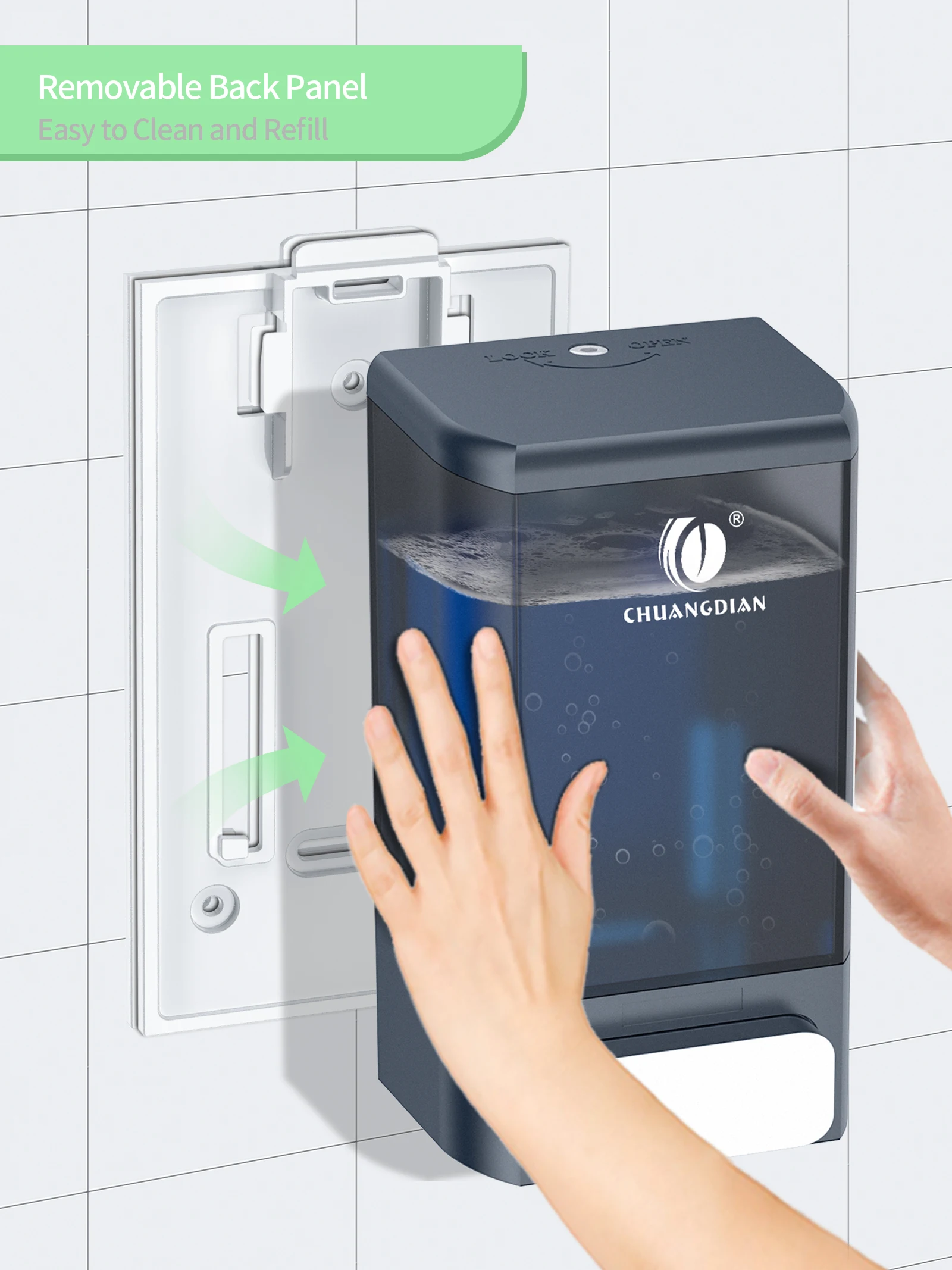 1000ML Shower Soap Dispenser Bathroom Wall Mounted Liquid Soap Dispenser for Shampoo Conditioner Lotion Dish Soap Bottle Clear 5