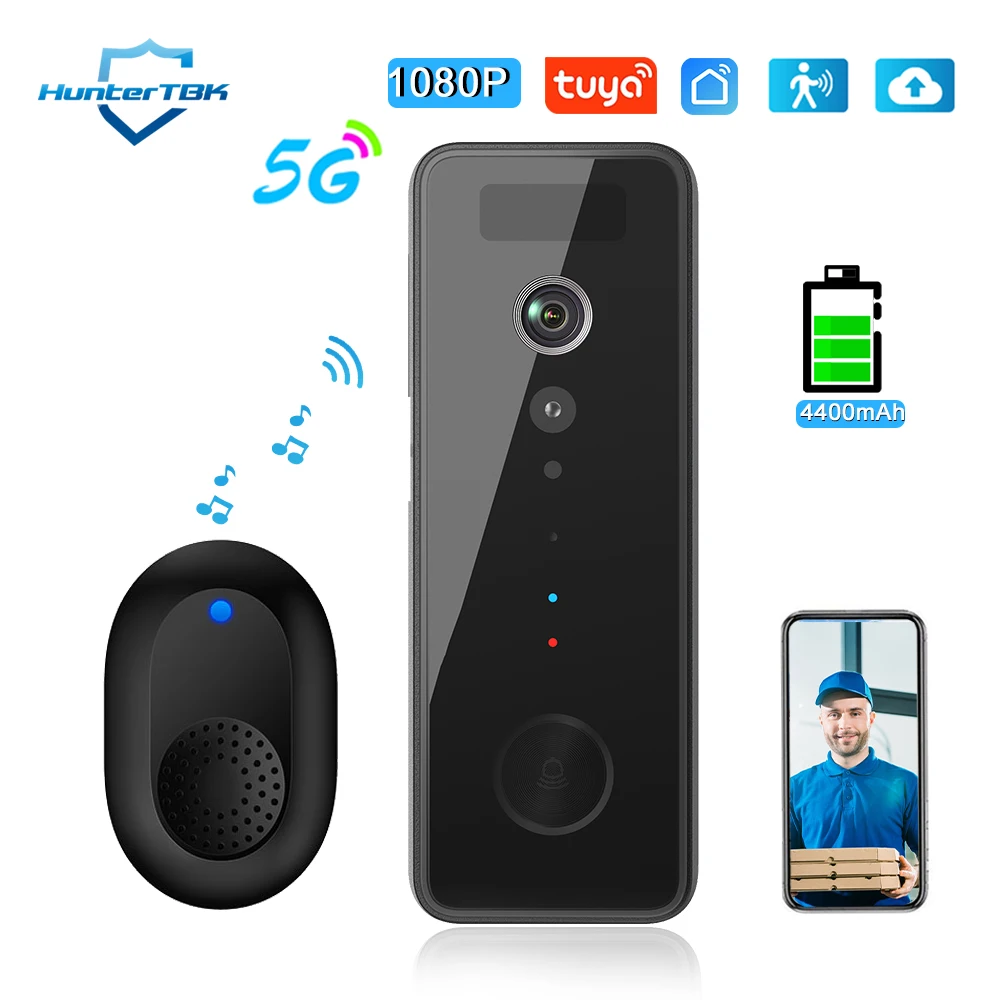 5G 2,4G 1080P WiFi Video Türklingel Dual Band Wireless Home Tür Glocke Tuya Smart Wasserdichte APP Remote intercom Sicherheit Kamera